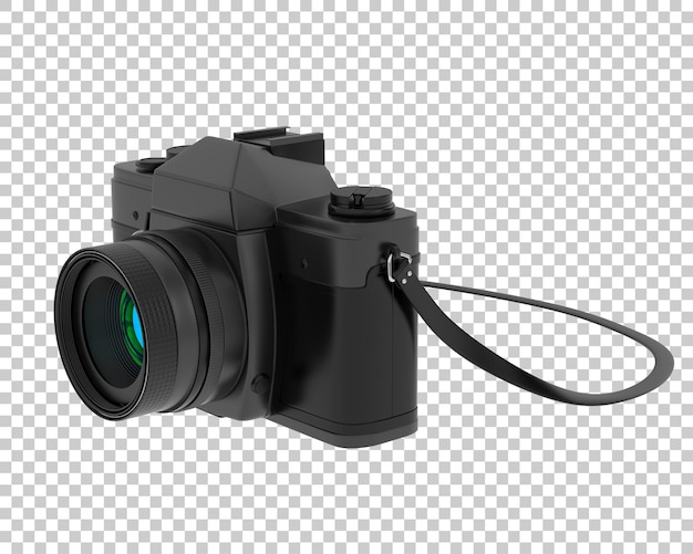 digital camera isolated on transparent background 3d rendering illustration