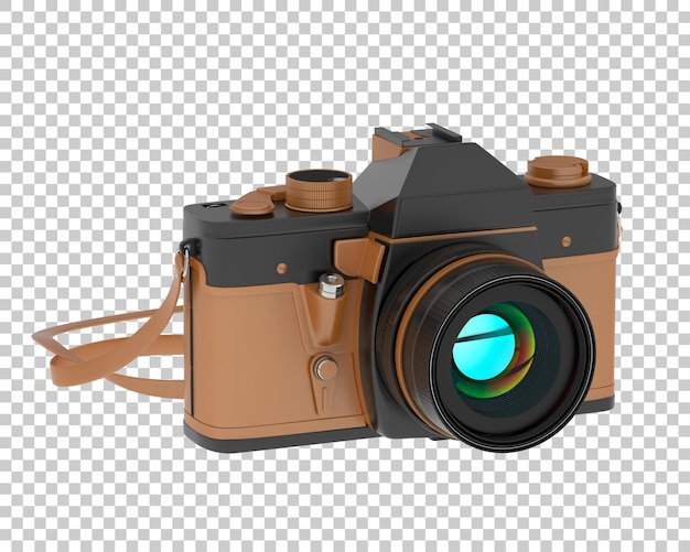 digital camera isolated on transparent background 3d rendering illustration