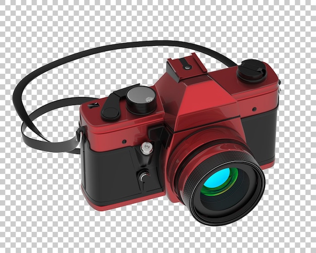 digital camera isolated on transparent background 3d rendering illustration