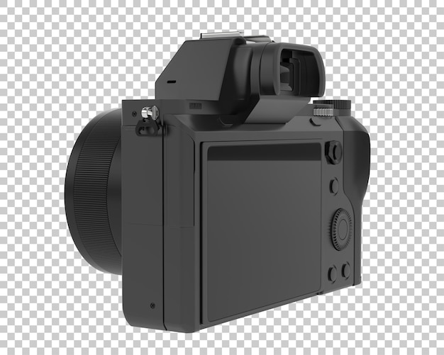 Digital camera isolated on transparent background 3d rendering illustration