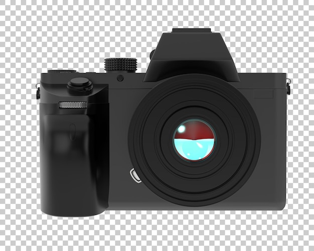 PSD digital camera isolated on transparent background 3d rendering illustration