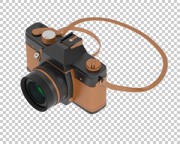 digital camera isolated on transparent background 3d rendering illustration