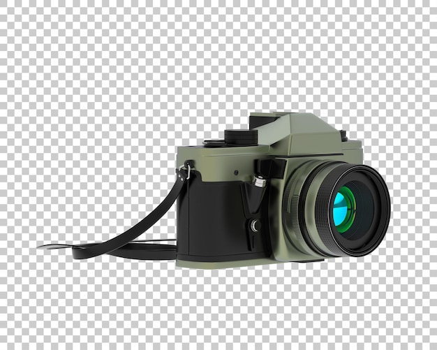 PSD digital camera isolated on transparent background 3d rendering illustration