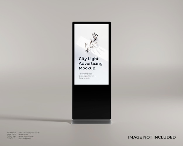 PSD digital city light advertising mockup