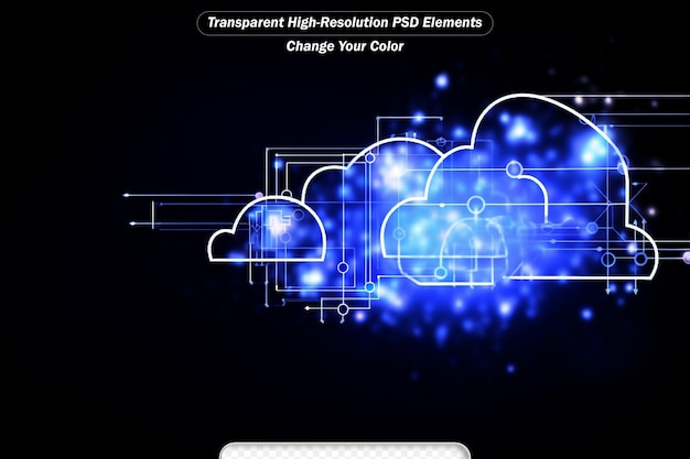 PSD digital cloud computing cyber security protezione della rete di dati digitali