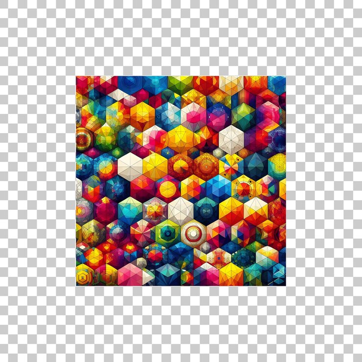 PSD a digital collage of colorful 3d balls