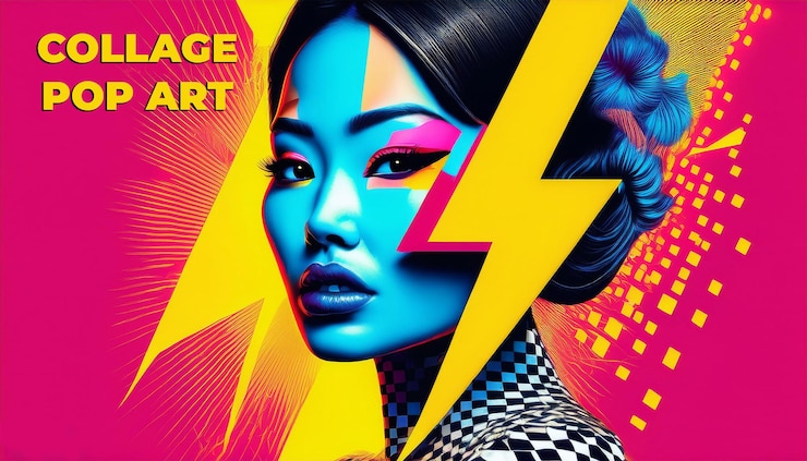 PSD digital college pop art