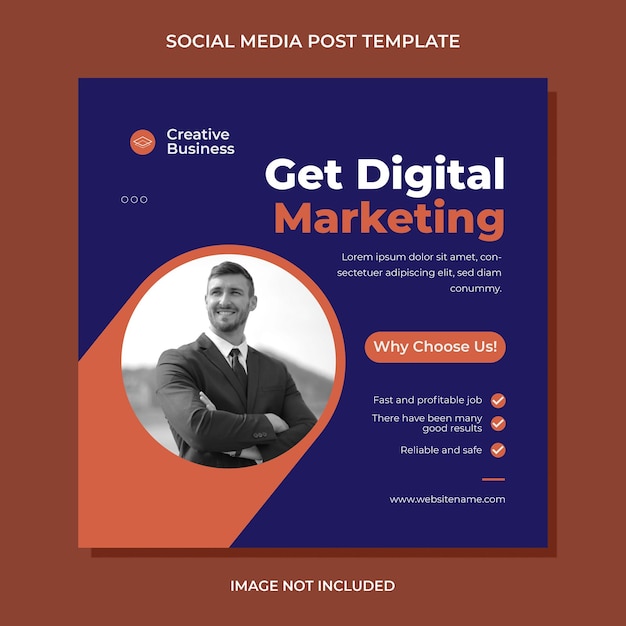 Digital creative instagram post social media template