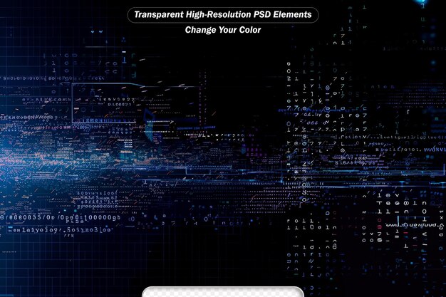 PSD ヘッドアップディスプレイとユーザーインターフェースの背景要素のためのデジタルサイバースペース粒子