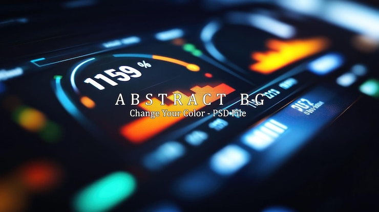PSD digital dashboard with a high percentage