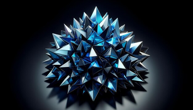 digital data concept with floating geometric shapes