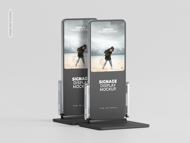 Mockup di segnaletica per display digitale