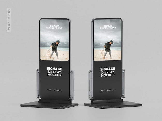 Mockup di segnaletica per display digitale