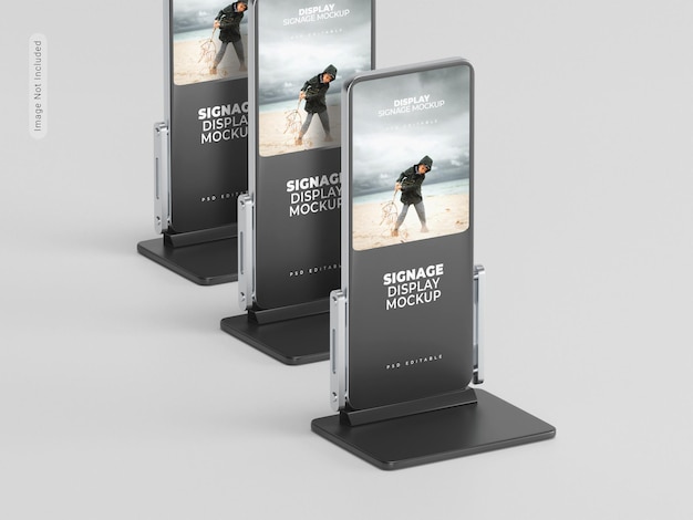 Mockup di segnaletica per display digitale