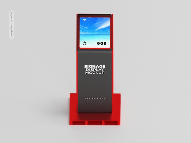 Mockup di segnaletica per display digitale