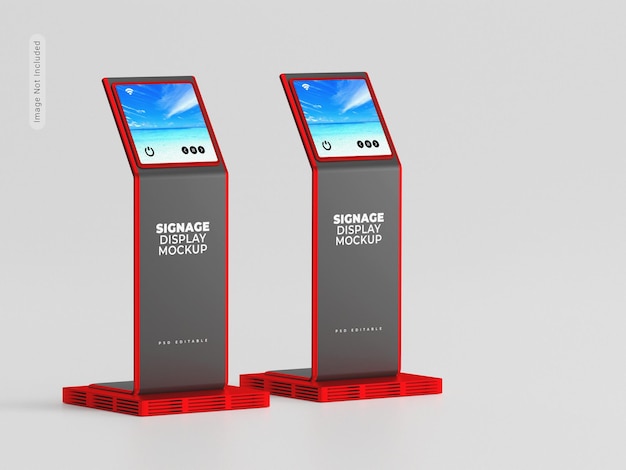 Digital display signage mockup