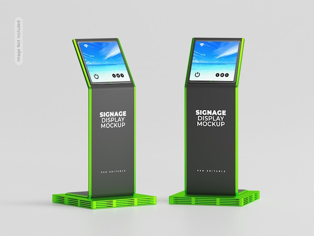 Digital display signage mockup