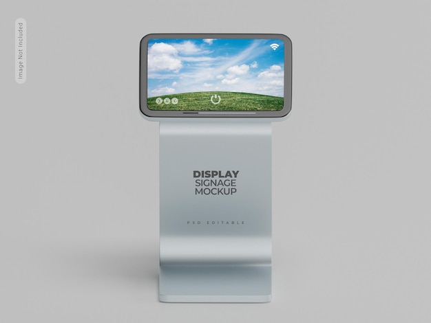 Digital display signage stand mockup