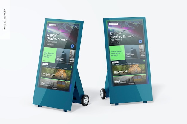 Digital displays screen mockup