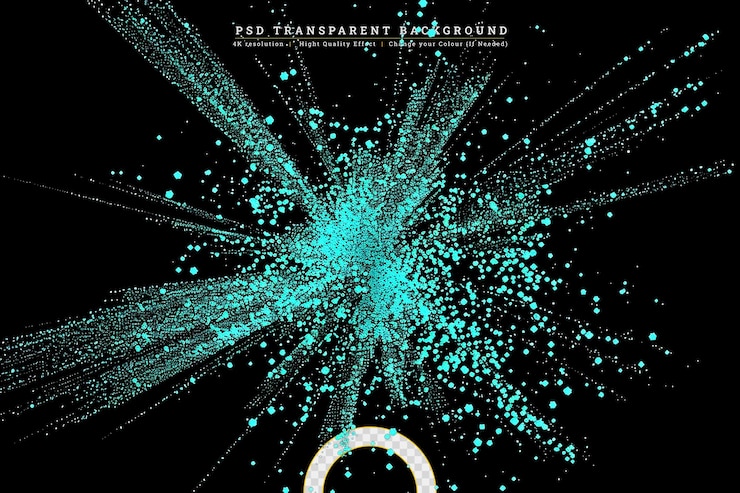 PSD digital dot circle technology corporate on transparent background