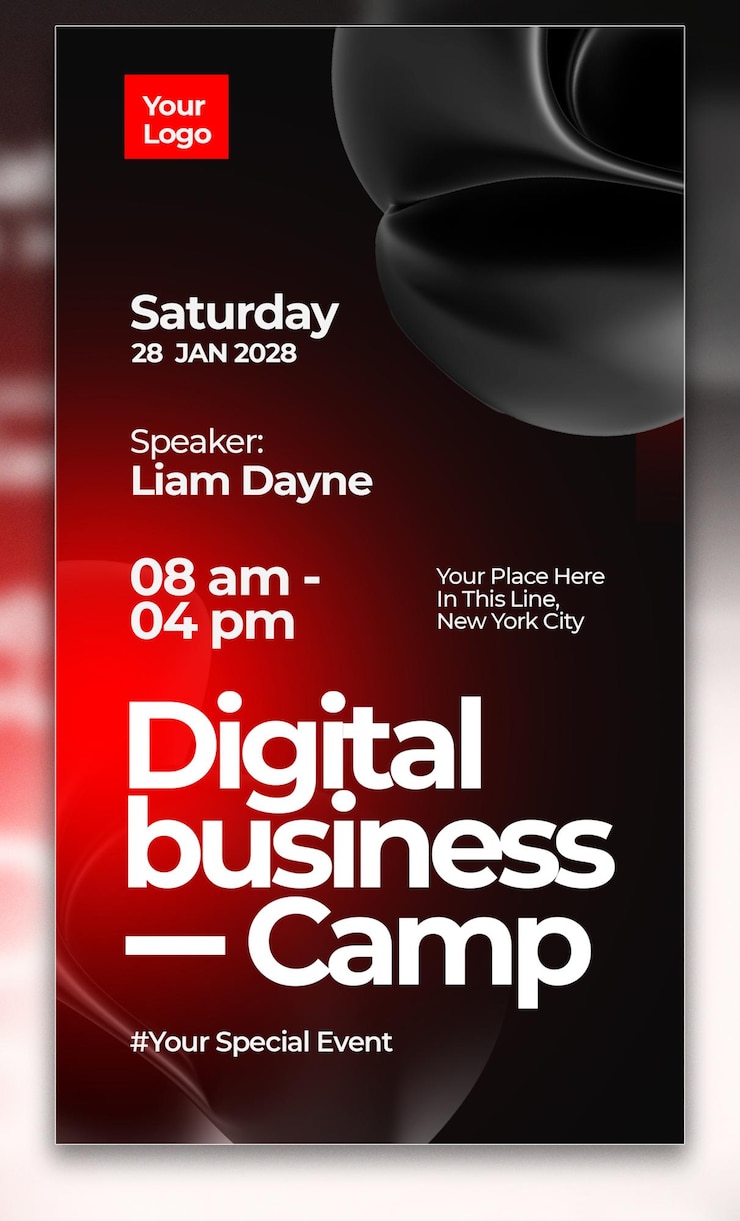 PSD digital flyer for corporate event poster