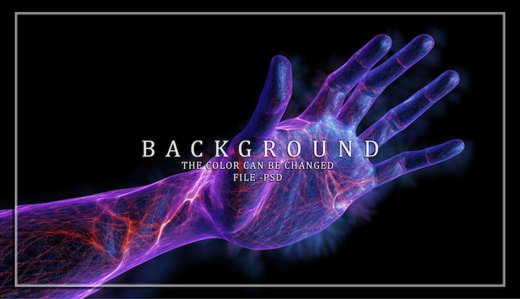 PSD digital hand reaching out