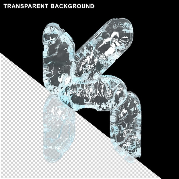 Digital ice letter k