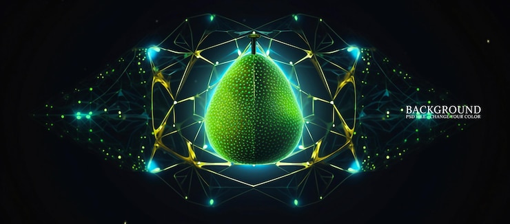 PSD a digital illustration of avocad background