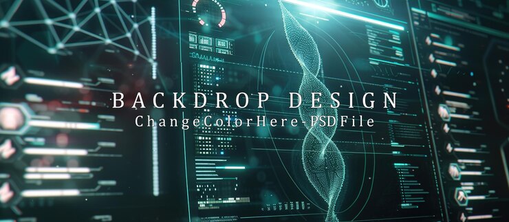 PSD digital interface with a glowing helix