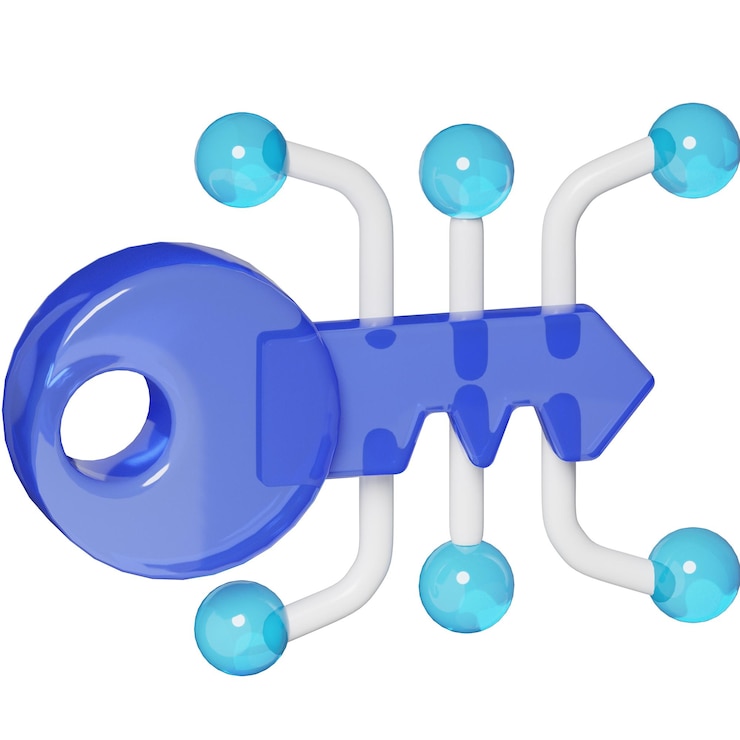 PSD digital key crypto digital currency 3d
