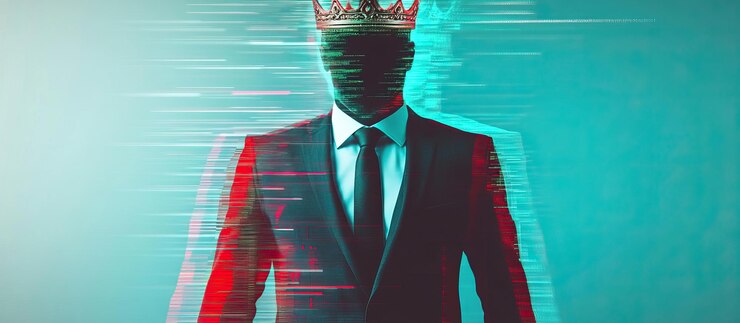 PSD цифровой король в костюме