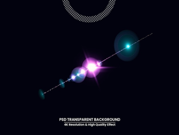 PSD 透明な背景のデジタル レンズ フレア