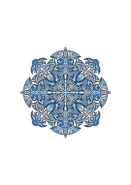 PSD digital mandala with unique design and patterns full of colors