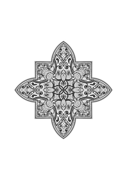 digital mandala with unique design and patterns full of colors