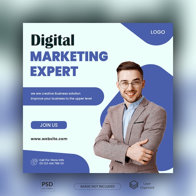 PSD 디지털 마케팅 광고 소셜 미디어 포스트 디자인 템플릿