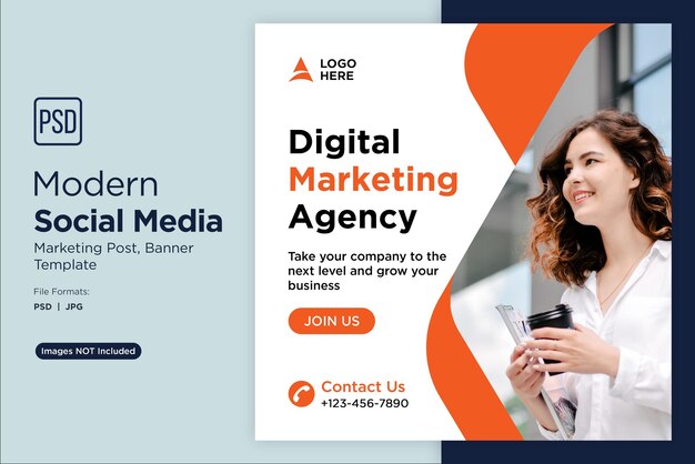 Digital Marketing Agency Bedrijfsbannerontwerp sjabloon