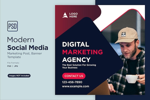 PSD digital marketing agency business banner design template