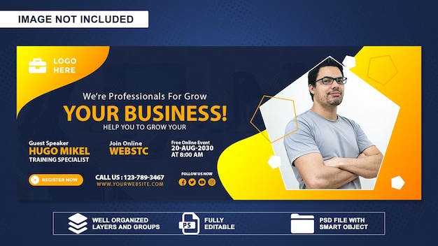 PSD digital marketing agency and business banner template