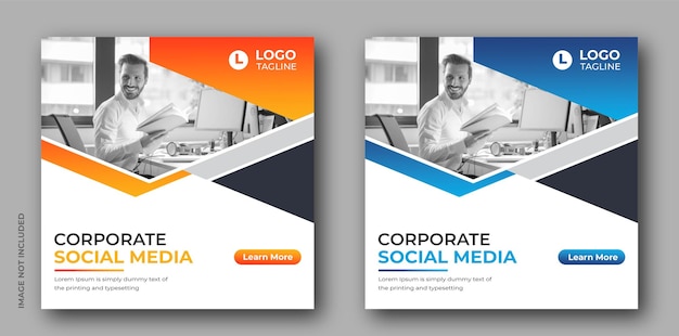 Digital marketing agency and business social media and instagram post template banner