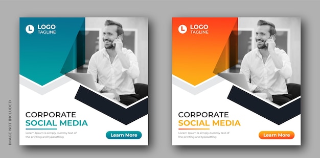 Digital marketing agency and business social media and instagram post template banner