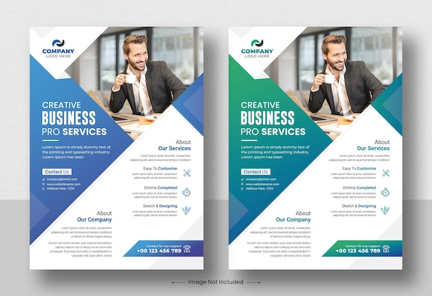 PSD digital marketing agency corporate business flyer brochure design template