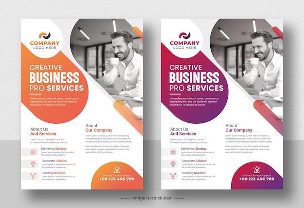 PSD digital marketing agency corporate business flyer brochure design template