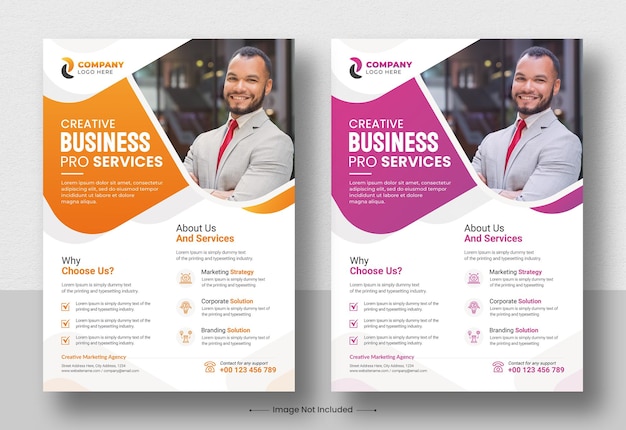 PSD digital marketing agency corporate business flyer brochure design template