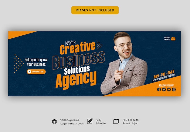 Digital marketing agency and corporate facebook cover template