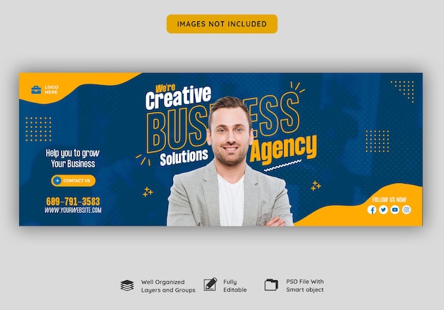 Digital marketing agency and corporate facebook cover template