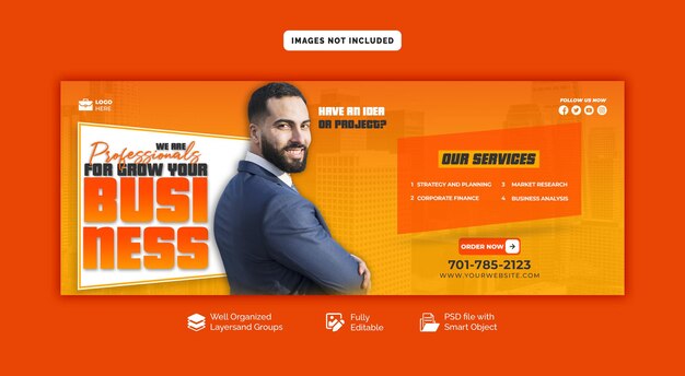 Digital marketing agency and corporate facebook cover template