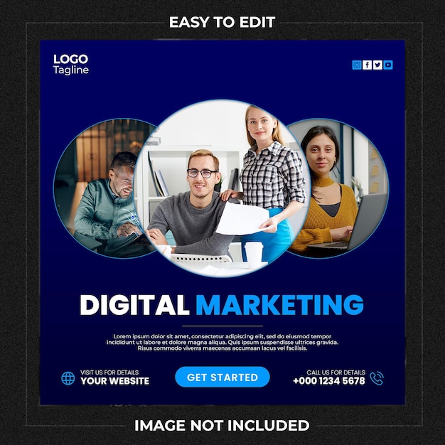 Digital marketing agency and corporate facebook cover template