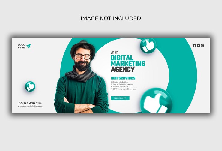 PSD digital marketing agency and corporate facebook cover template