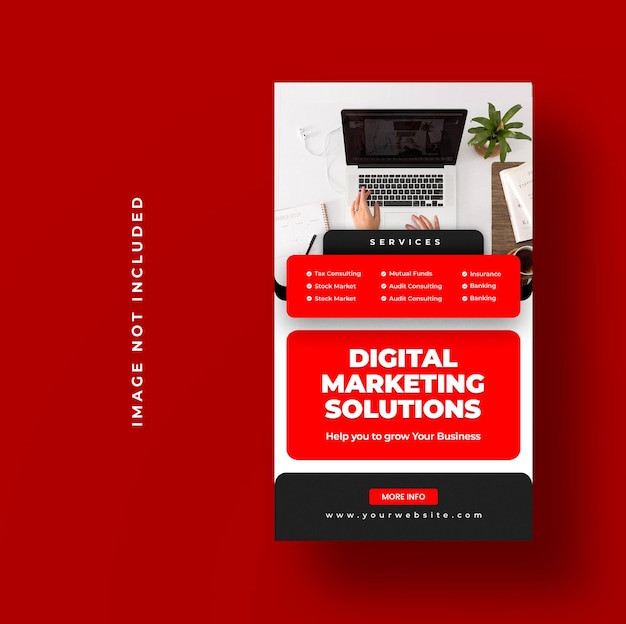 Digital marketing agency and corporate facebook and instagram story template