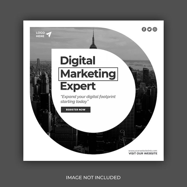 PSD digital marketing agency and corporate social media banner post instagram template